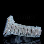 Cartior Santos De Silver 41mm Diamond Studded Swiss Made Square Roman Numerals Watch