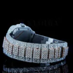 Cartior Santos De Silver 41mm Diamond Studded Swiss Made Square Roman Numerals Watch