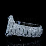 Cartior Santos De Silver 41mm Diamond Studded Swiss Made Square Silver Dial Watch