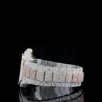 Cartior Santos Women Rose Silver 36mm Diamond Studded Swiss Made Iced Out Two-Tone Watch