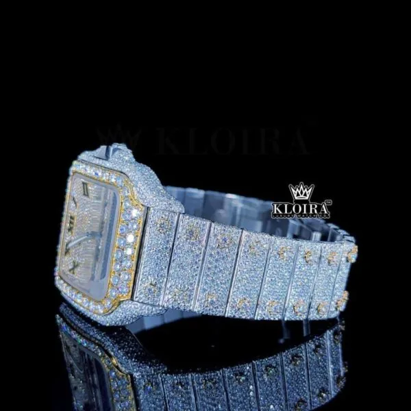 Cartior VVS Moissanite Watch Left Side View