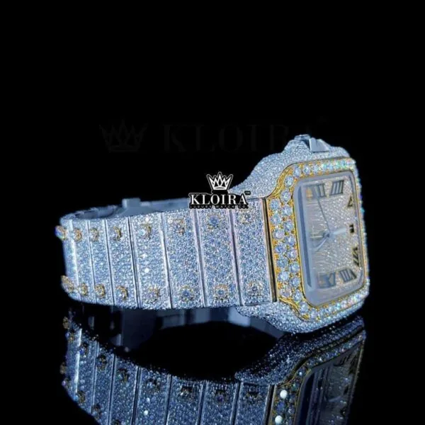 Cartior VVS Moissanite Watch Right Side View