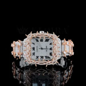 Cartior Jesus Thorn Santos De Silver Moissanite Watch