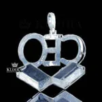 CEO Diamond Blocks Pendant Back