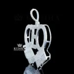 CEO Diamond Blocks Pendant Closeup Side View