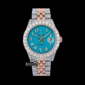 Roles Diamond Bezel Two Tone Moissanite Watch