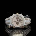 AP Royal Oak Chronograph Dial Two-Tone Rose Gold Moissanite Watch