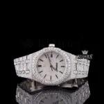 AP Royal Oak Moissanite Watch with Diamond Bezel and Iced-Out Bracelet