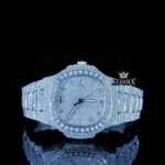 Patik Philippe Moissanite Watch with Baguette Bezel & Diamond Markers