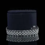 Diamond Markers Black Dial Full Iced Out Moissanite Watch Bracelet View
