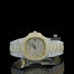 Patik Philippe Moissanite Diamond Watch with Two-Tone Bracelet