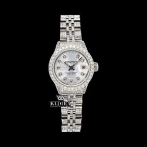 Roles Diamond Markers White Dial Moissanite Watch