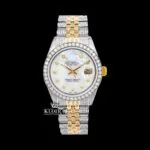 Roles Diamond Markers Two Tone Iced Out Moissanite Watch