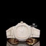 Patik Philippe Fully Bust Down Moissanite Watch with Rose Gold Dial