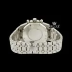 Fully Iced Out Black Dial Chronograph Moissanite Diamond Watch Caseback View
