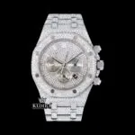 AP Fully Iced Out Dial Moissanite Diamond Watch