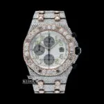 AP Fully Iced Out Dual Tone Moissanite Chronograph Watch