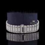 Fully Iced Out Rainbow Roman Numerals Moissanite Diamond Watch Bracelet View