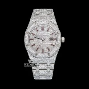 AP Fully Iced Out Royal Oak Moissanite Watch