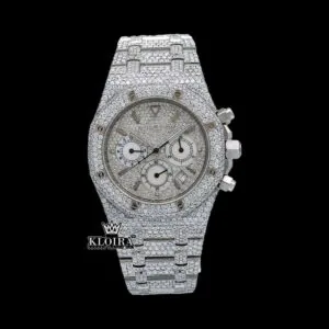 AP Fully Iced Out Stick Markers Chronograph Moissanite Watch