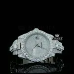 Roles Fully Iced Out Stick Markers Moissanite Watch