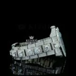 Fully Iced Out Stick Markers White Dial Diamond Link Strap Moissanite Watch Right Side Bracelet View