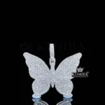 Moissanite Glimmering Monarch Pendant - Silver, 2 Carat
