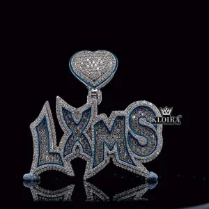 Heart of LXMS Charm - Silver, 23 Carat Moissanite