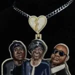 Moissanite Triad Hip Hop Pendant - Hip Hop Three Person One