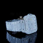 Iced Out Cartior Moissanite Watch Left Profile View
