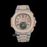 Patik Philippe Iced Out Moissanite Watch - Nautilus Design