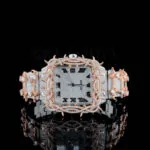 Cartior Jesus Thorn Two Tone Rose Gold Moissanite Watch