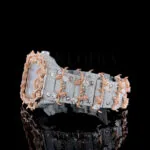 Jesus Thorn Two Tone Rose Gold Roman Numerals Moissanite Diamond Watch Right Side View