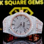 Kloira Customised Moissanite Watch with elegant design and gold accents