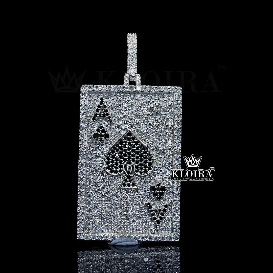 Moissanite King's Gambit Brilliance Pendant in silver with round-cut stones