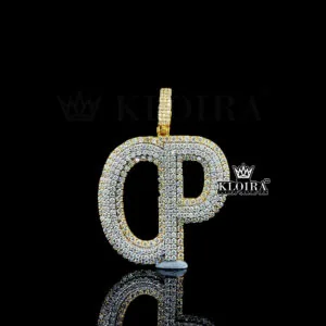 Moissanite Luxe Prestige CP Emblem - Yellow Silver, 6 Carat