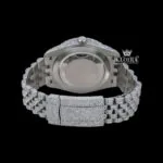Back view of Kloira replica Roles watch with diamond-studded bracelet, showcasing luxury craftsmanship.