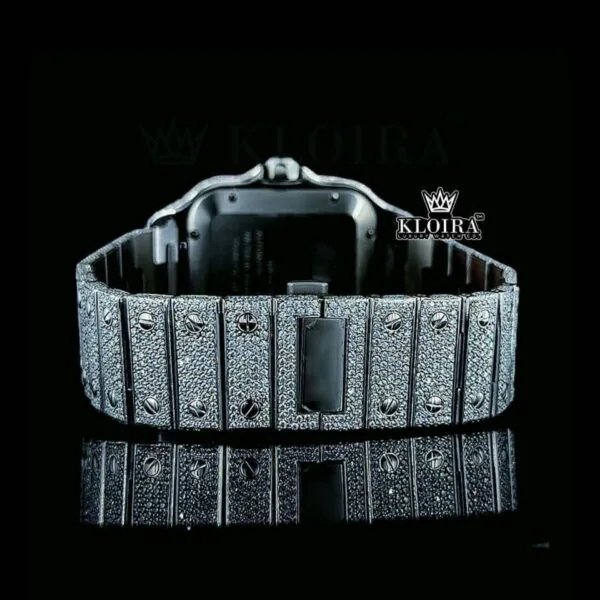 Mens Cartior Moissanite Watch Caseback View