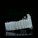 Mens Cartior Moissanite Watch Left Side Bracelet View