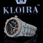 Moissanite AP Skeleton Watch Left Profile View