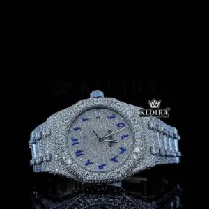 AP Moissanite Watch with 14K Gold Plating and Diamond Bezel
