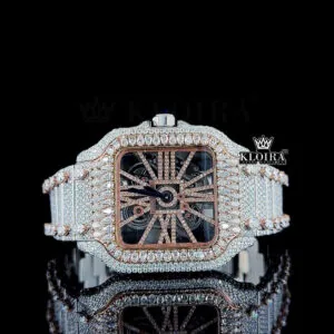 Cartior Moissanite Skeleton Watch - Luxury Automatic Timepiece