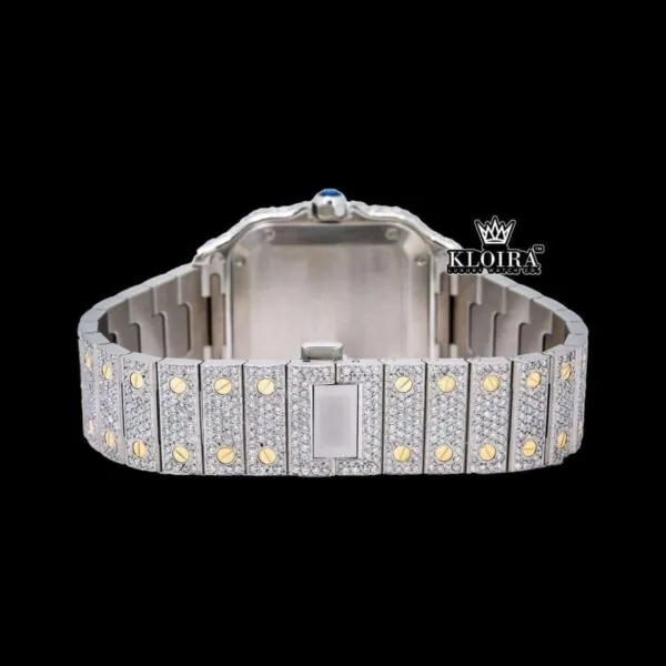 Moissanite Cartior Style Watch Caseback View