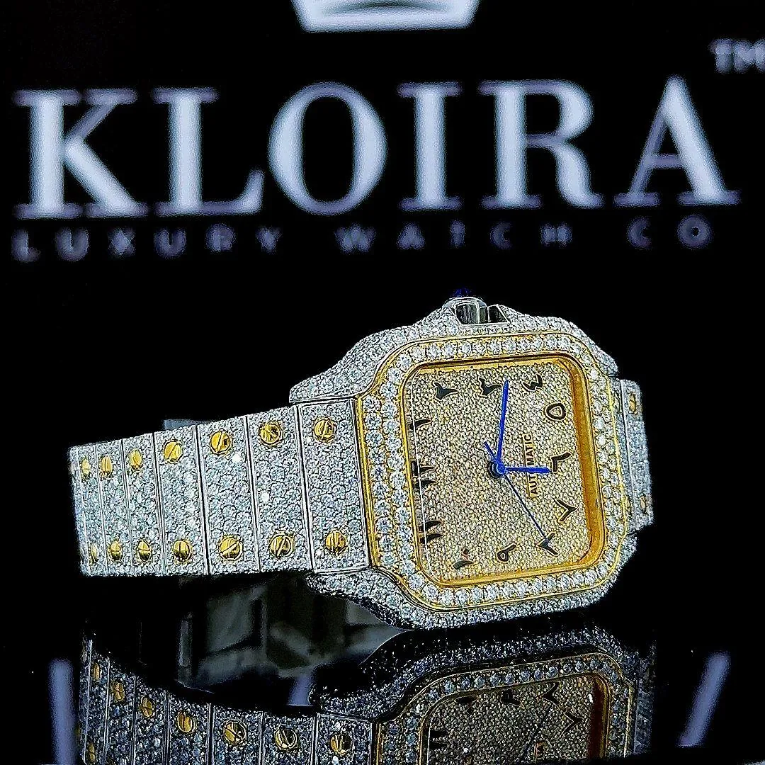 Moissanite Cartior Watch Arabic Right Side View