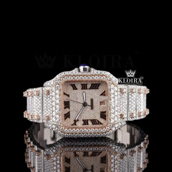 Moissanite Cartior Watch Front Face Close View
