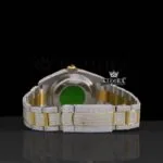 Moissanite Gold Watch 14K Gold VVS 28 Carat 42mm Caseback View