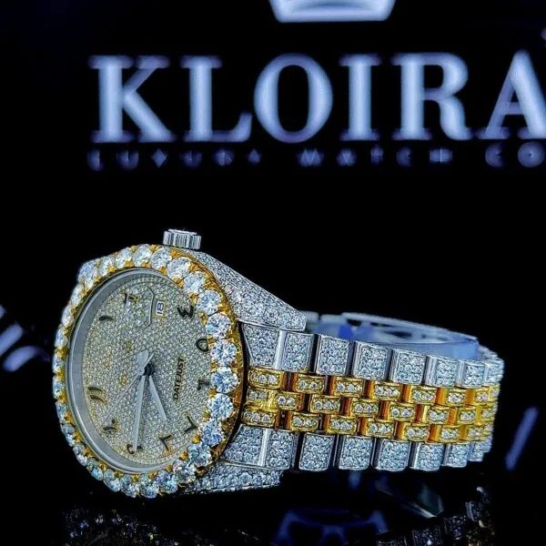 Moissanite Roles Style Watch Left Profile View