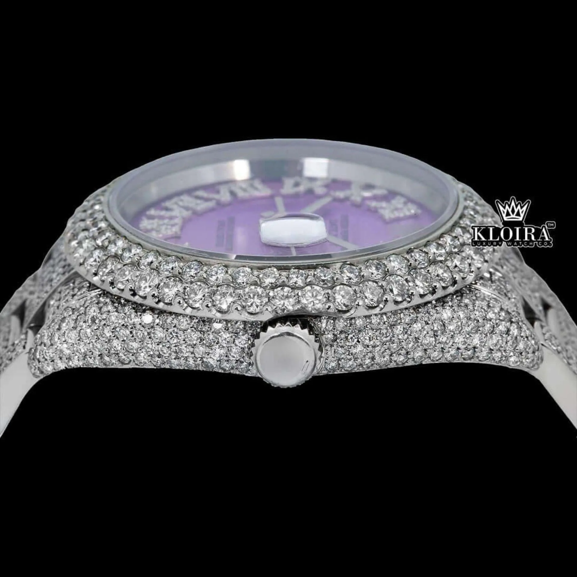 Moissanite Roles Watch Crown View