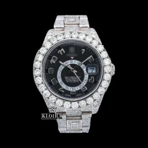 Roles Sky Dweller Moissanite Watch 14K Gold Plating 42mm