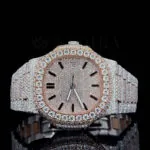 Patik Philippe Nautilus Moissanite Women's Watch in Rose Silver